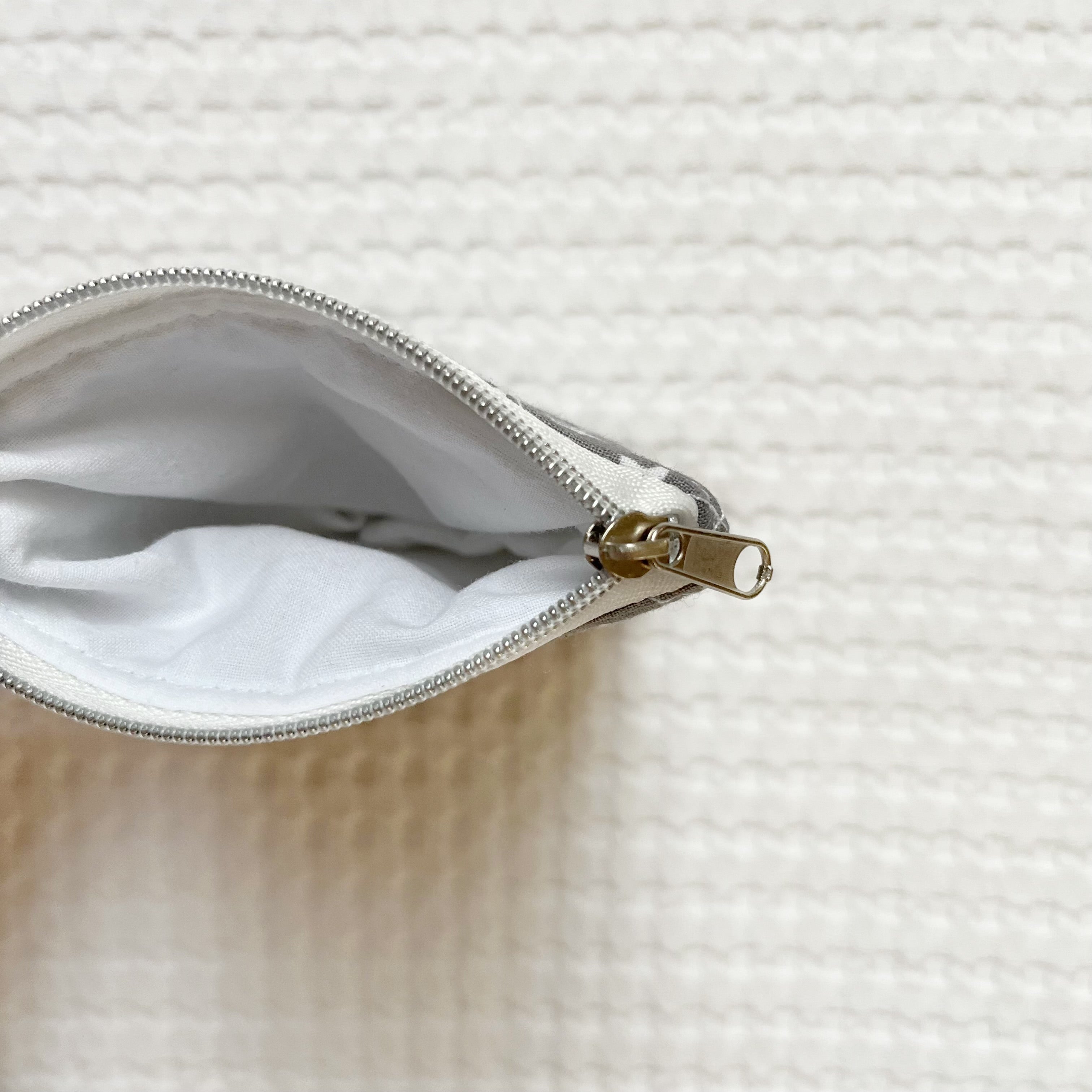 Quilted Keychain Pouch with label