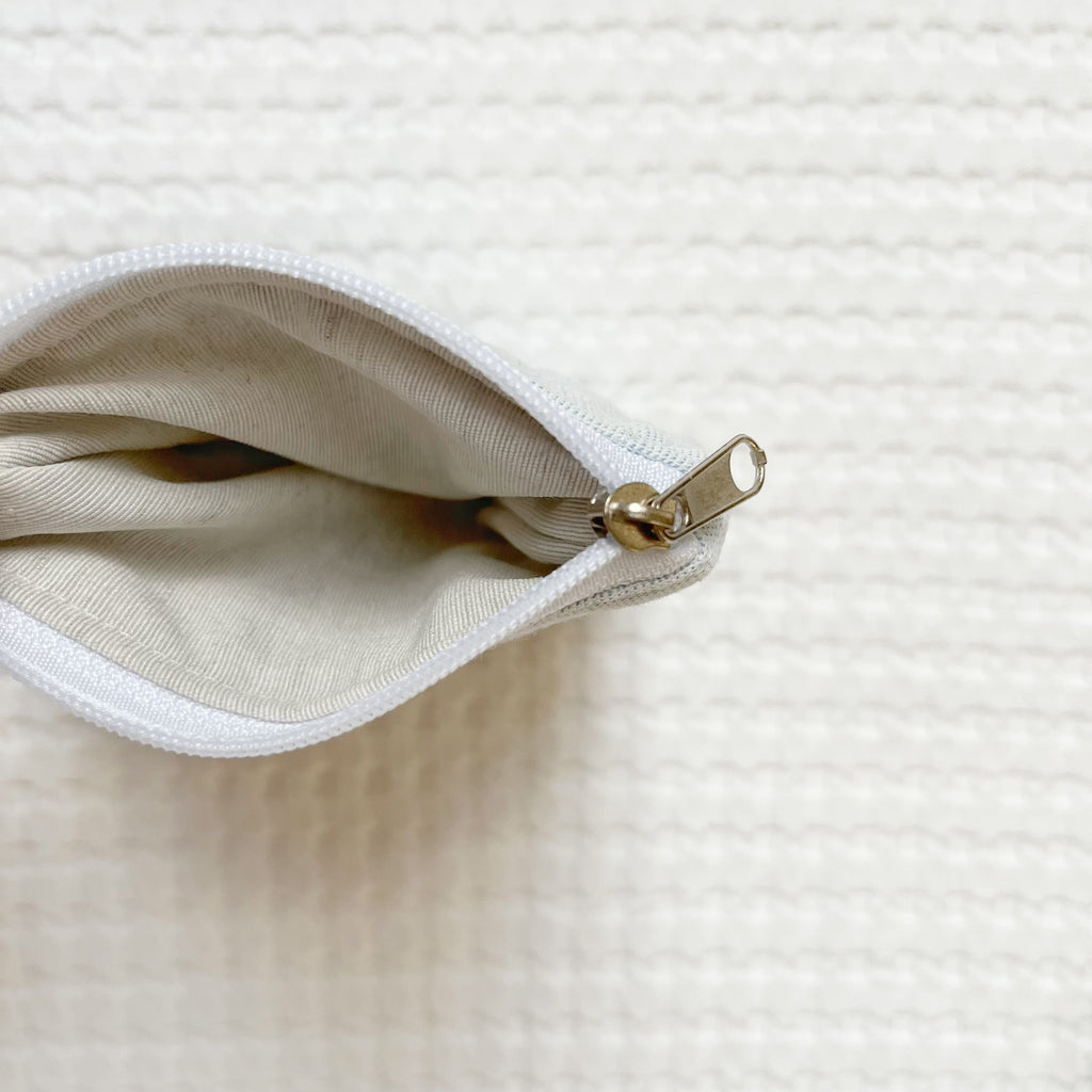 Quilted Keychain Pouch with label