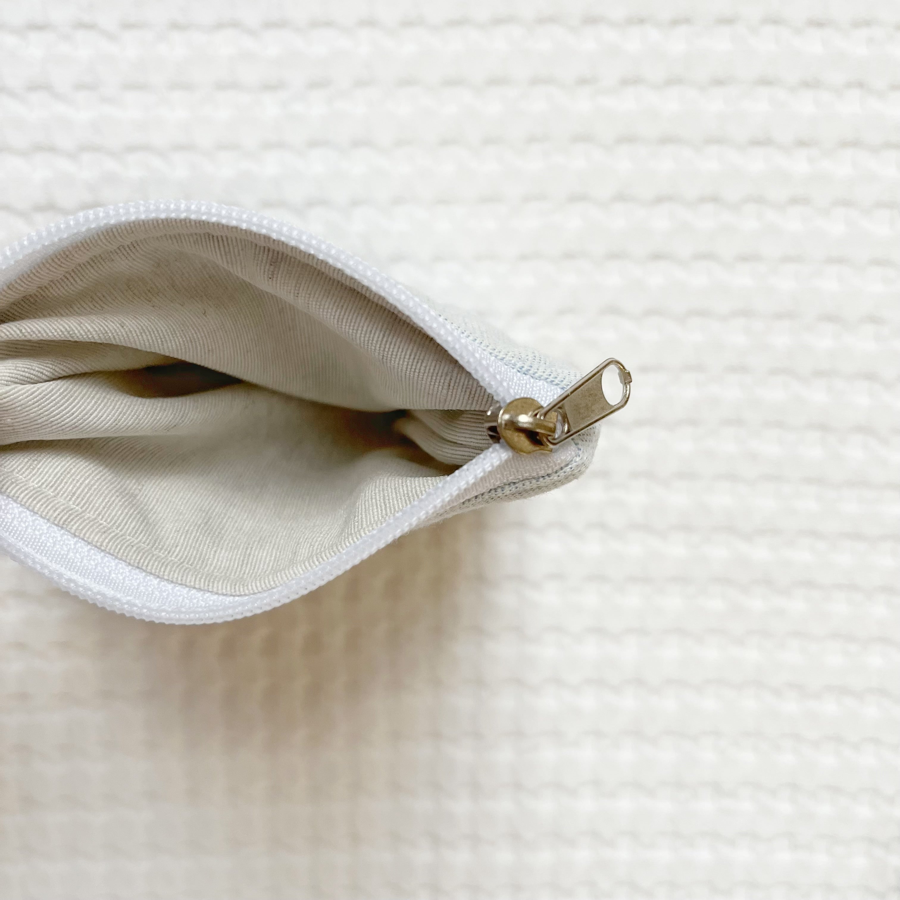 Quilted Keychain Pouch with label