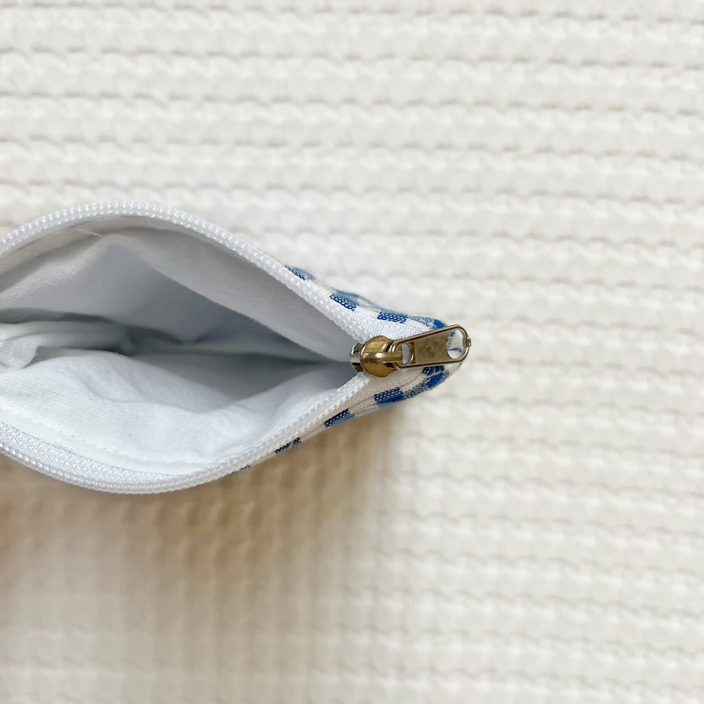Quilted Keychain Pouch with label