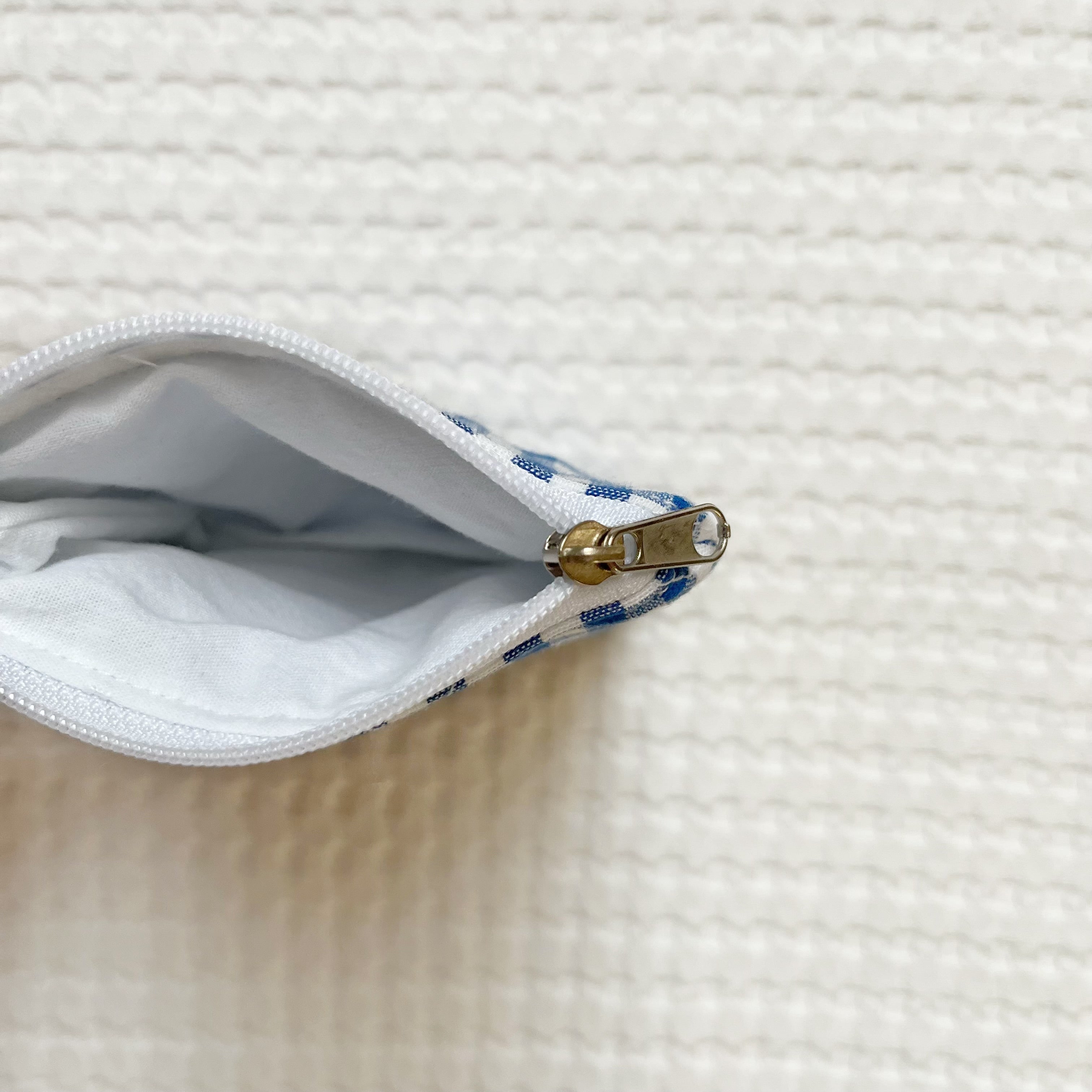 Quilted Keychain Pouch with label