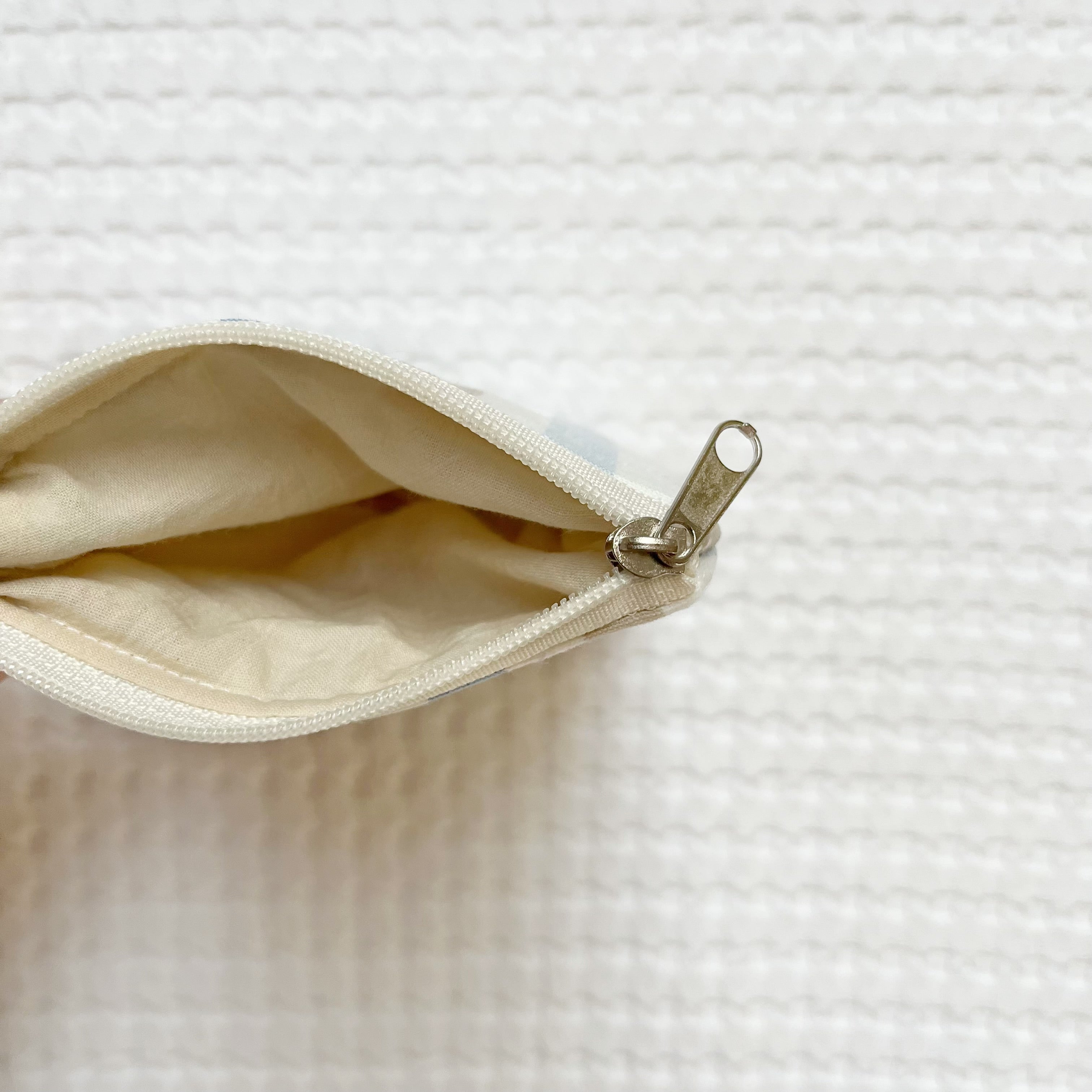 Quilted Keychain Pouch with label