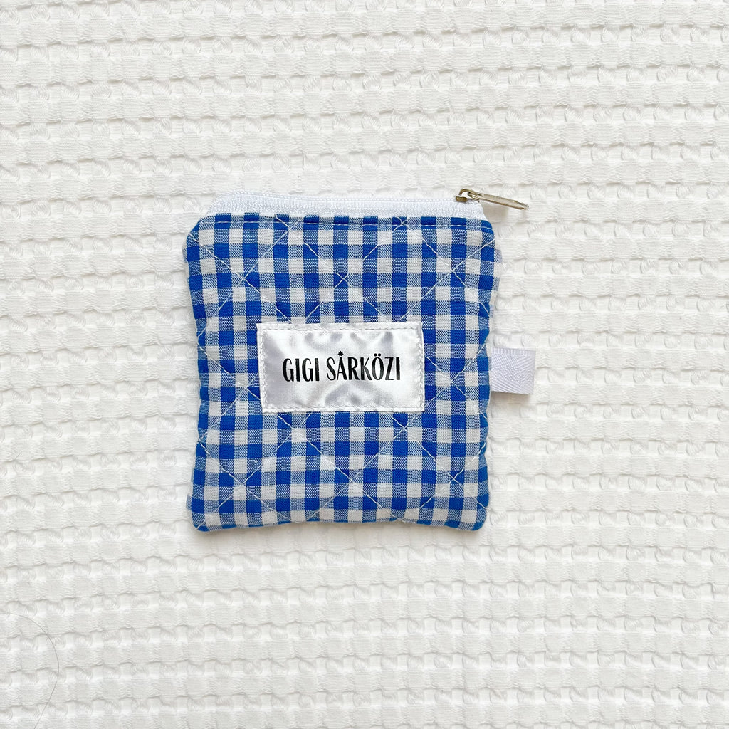 Quilted Keychain Pouch with label