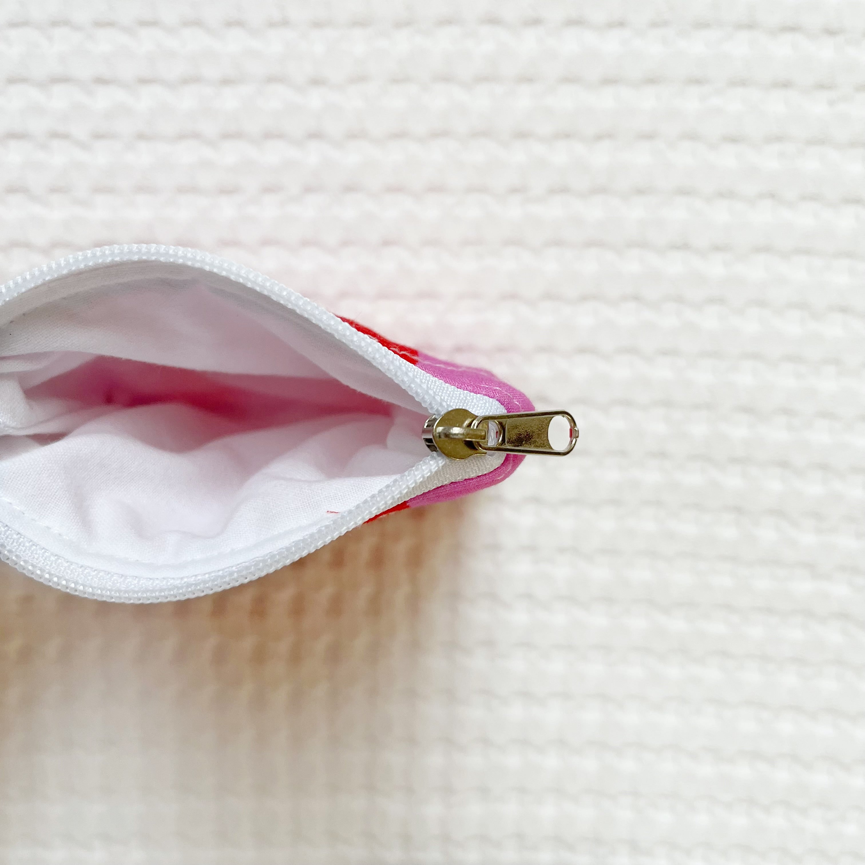Quilted Keychain Pouch with label