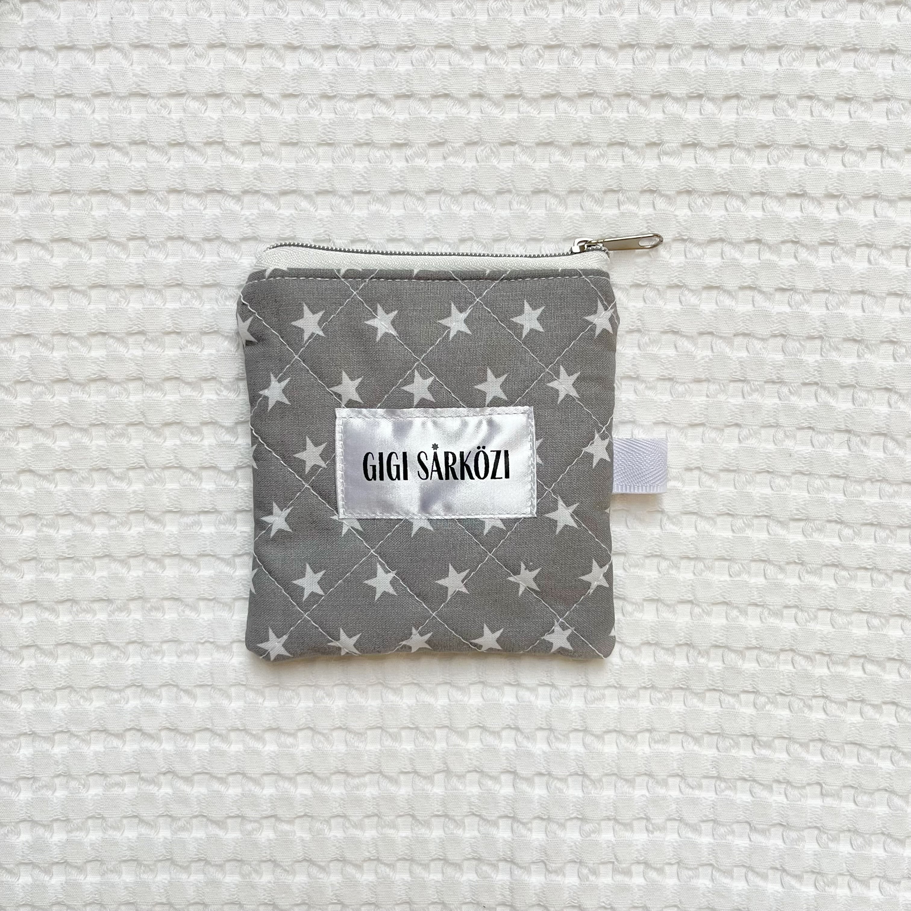 Quilted Keychain Pouch with label