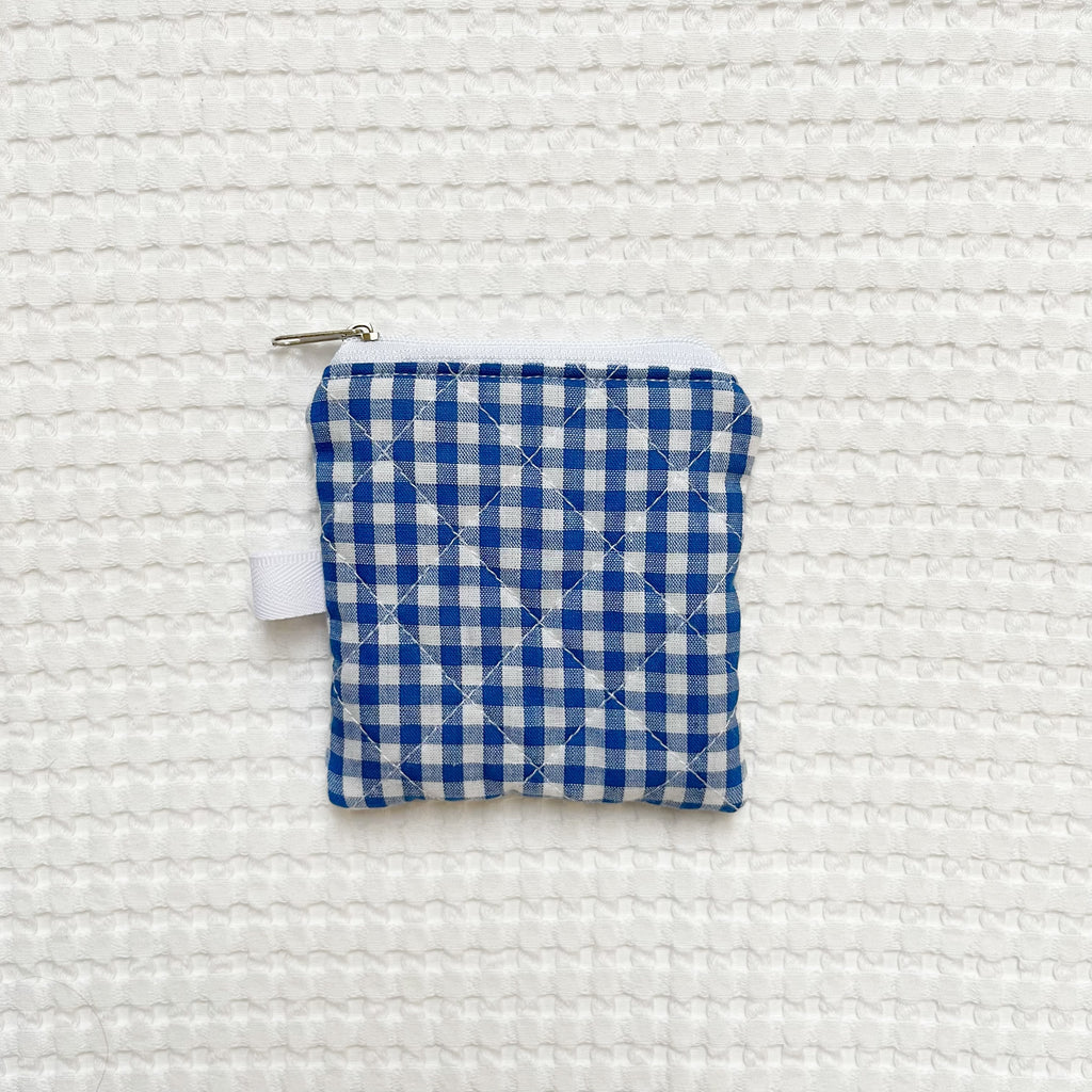 Quilted Keychain Pouch with label