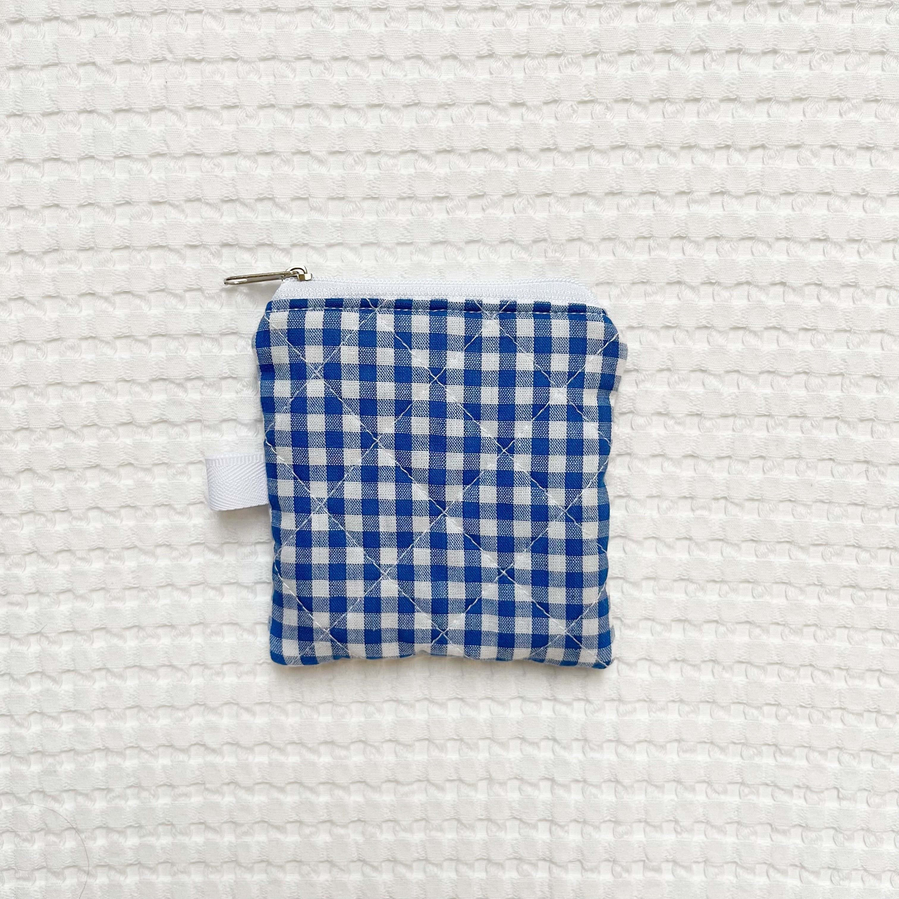 Quilted Keychain Pouch with label