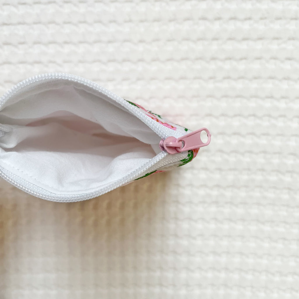 Quilted Keychain Pouch with label