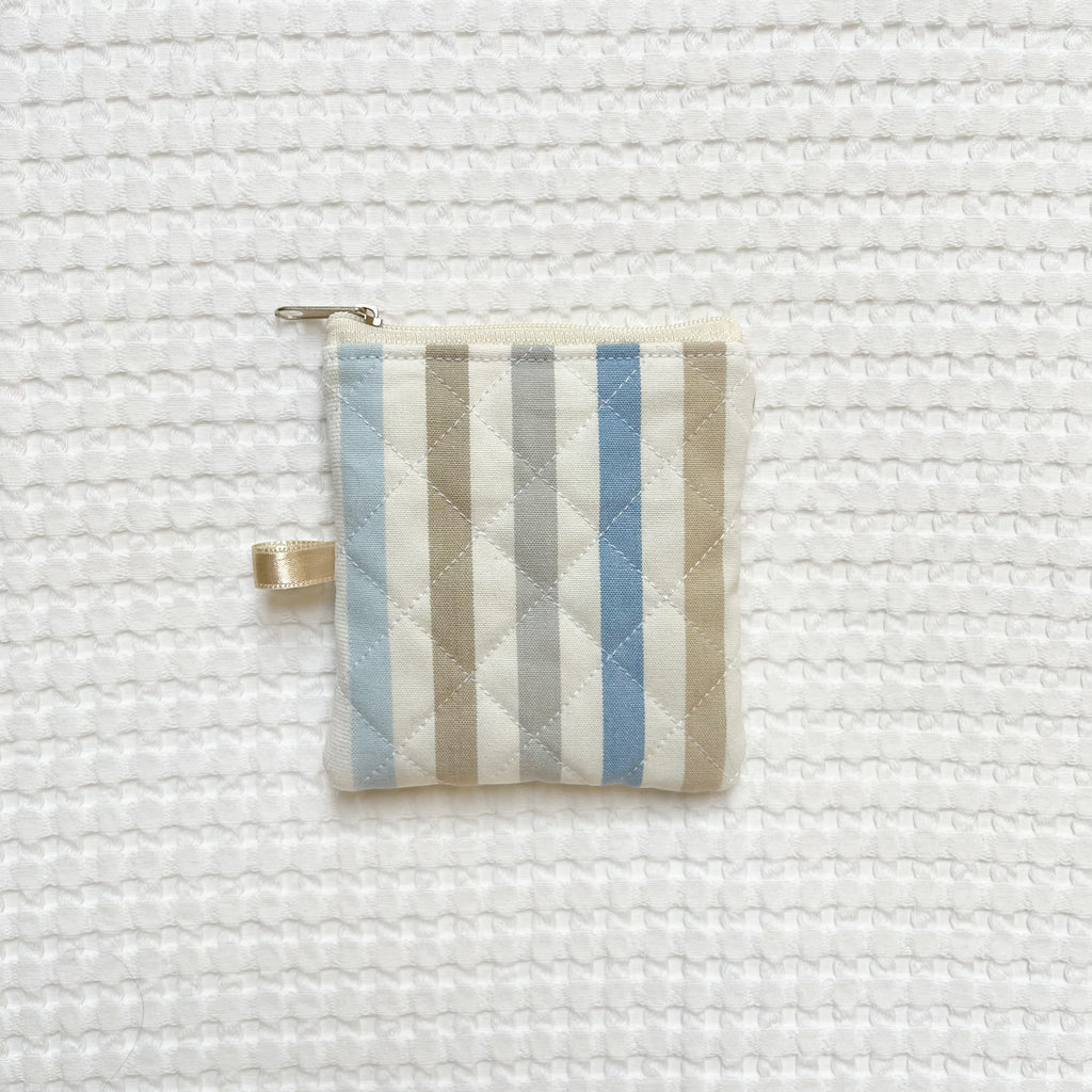 Quilted Keychain Pouch with label