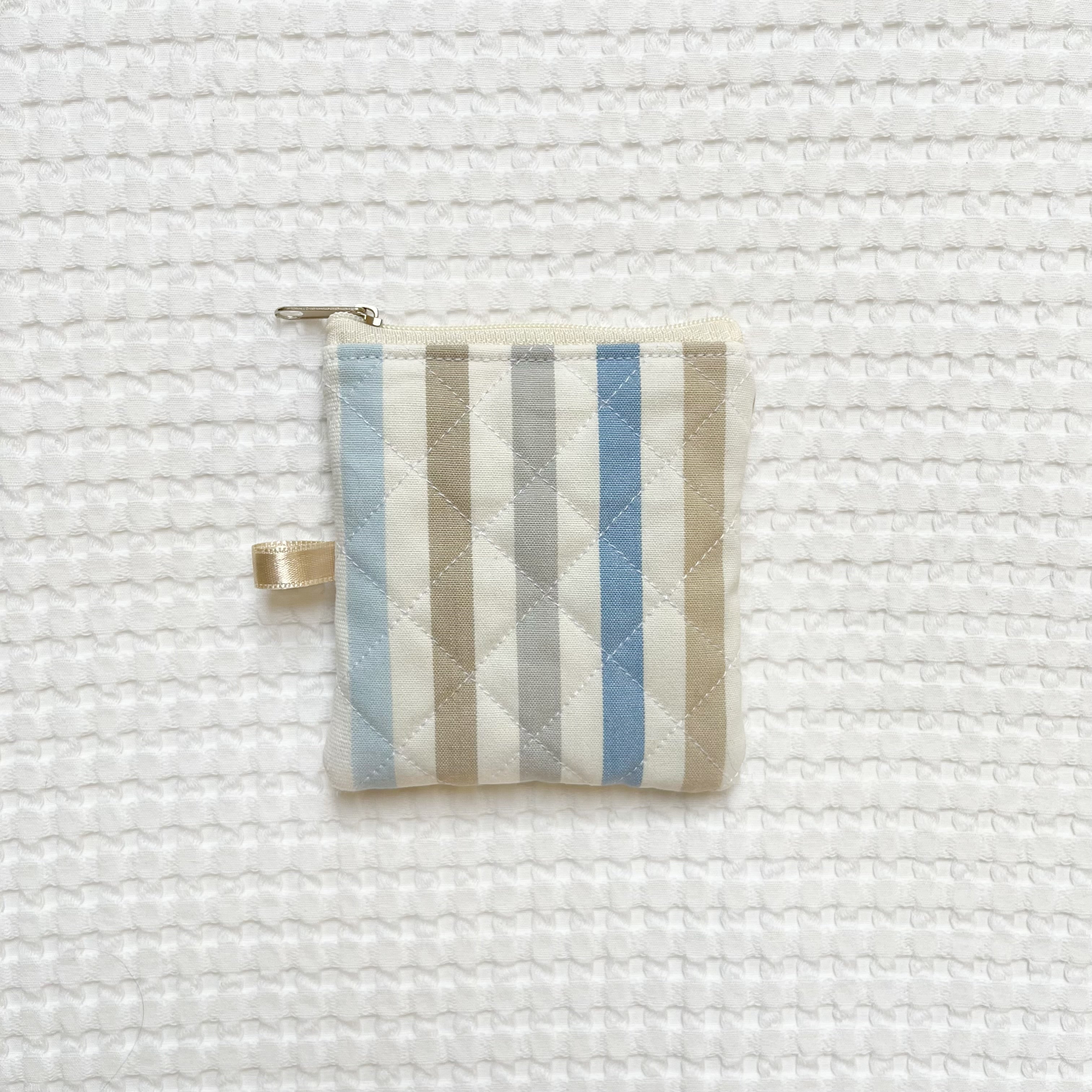 Quilted Keychain Pouch with label