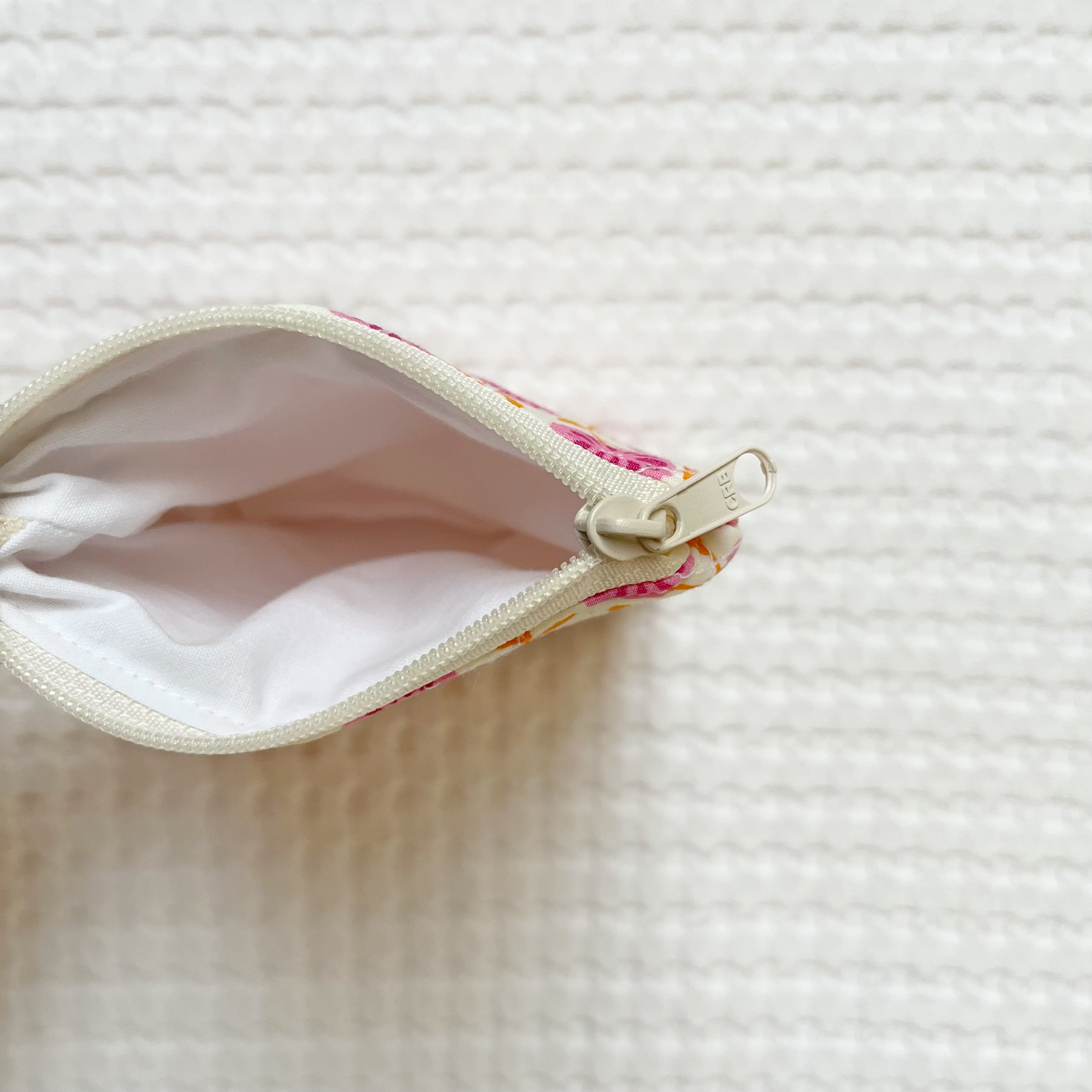 Quilted Keychain Pouch with label