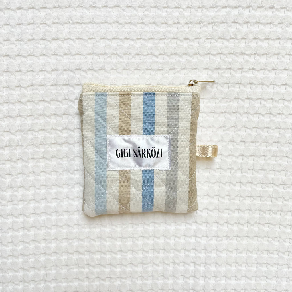 Quilted Keychain Pouch with label