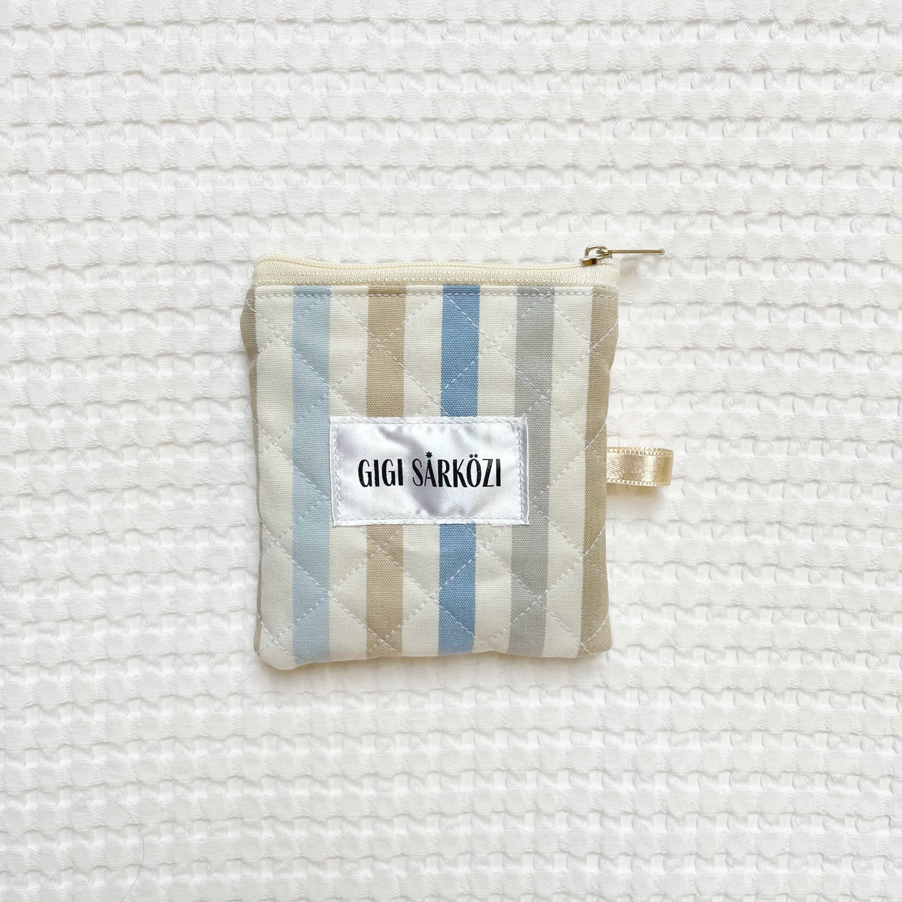 Quilted Keychain Pouch with label