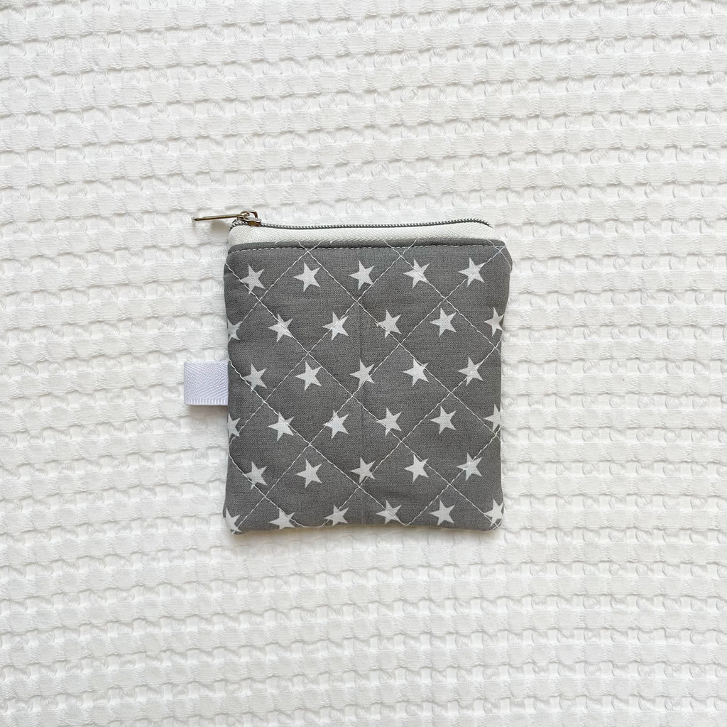 Quilted Keychain Pouch with label