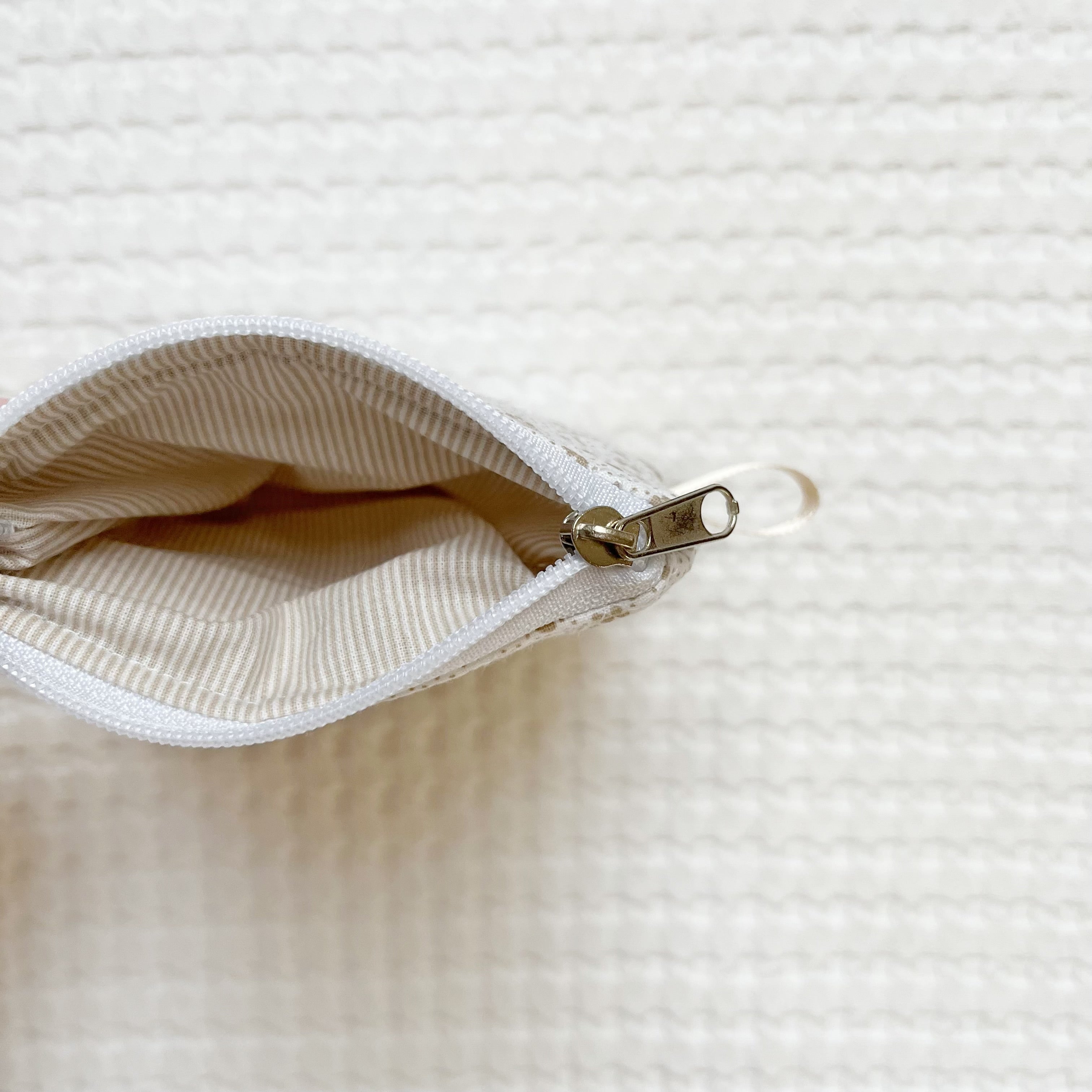 Quilted Keychain Pouch with label