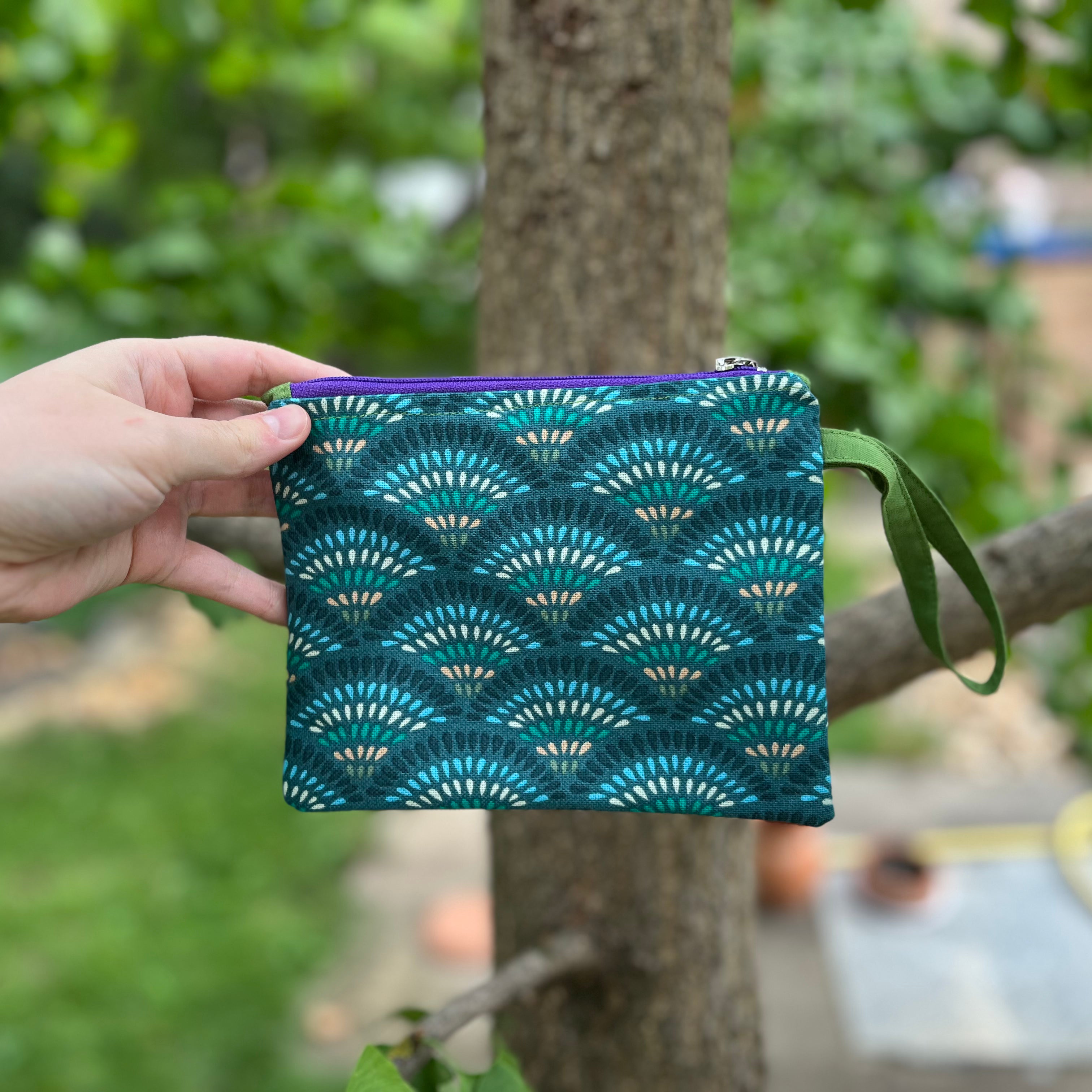 Eco Pouch - Mosaic Peacock
