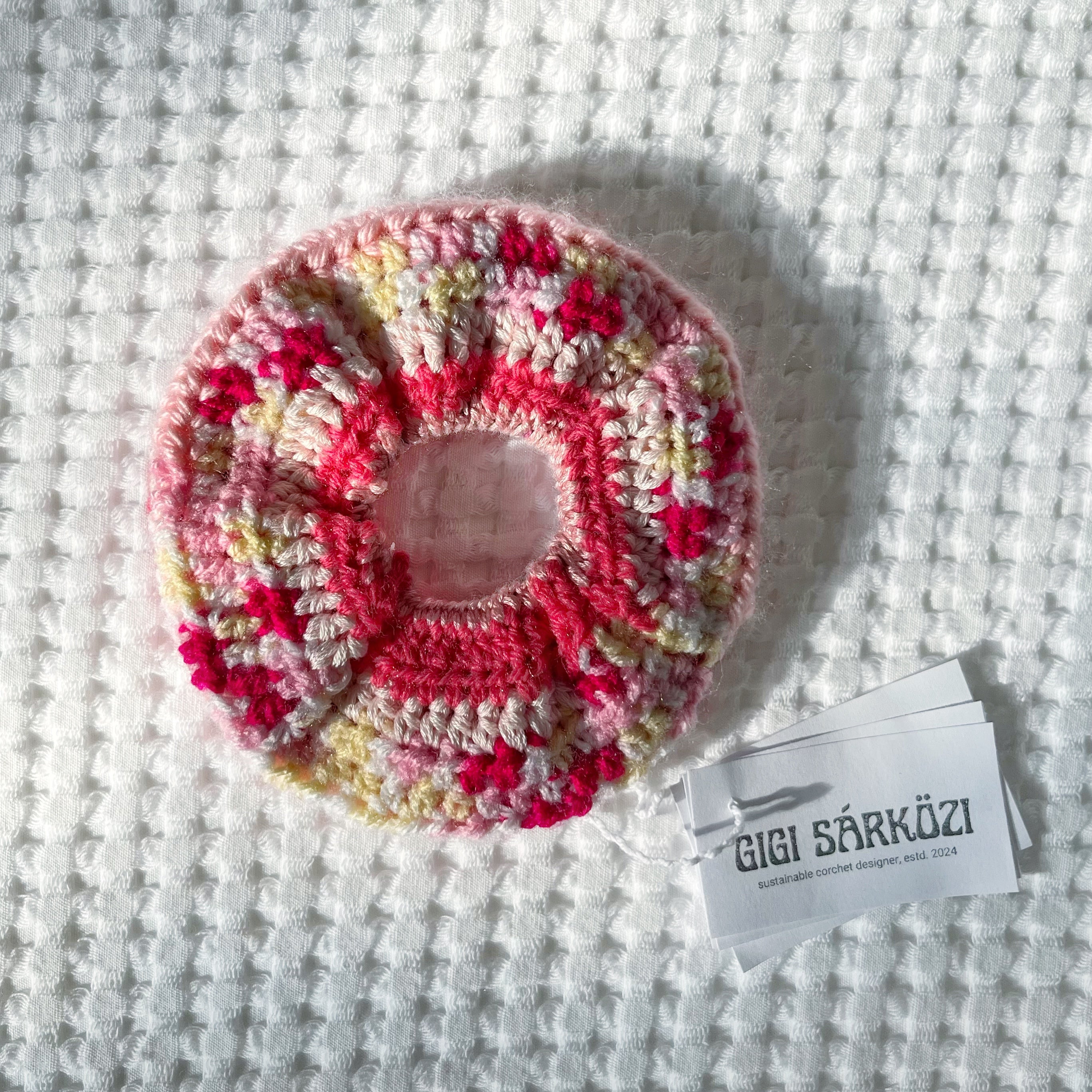 Eco Scrunchie - Bubblegum Bloom - Bigger Size
