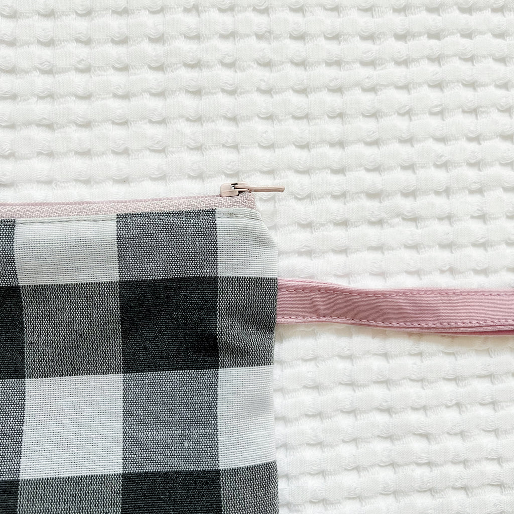 Eco Pouch - Blush Grid