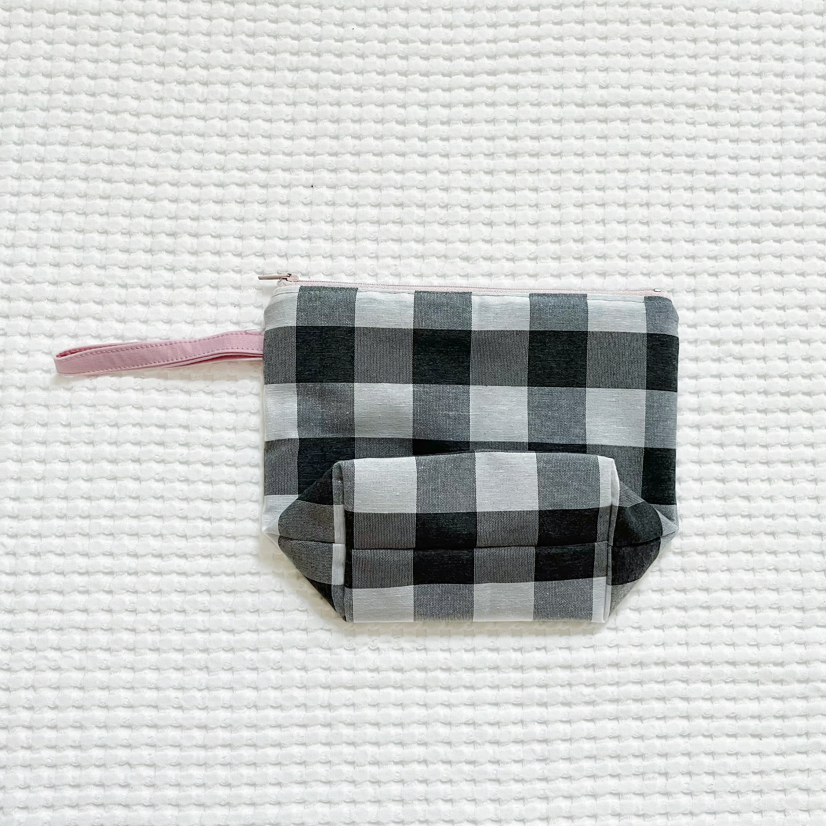 Eco Pouch - Blush Grid