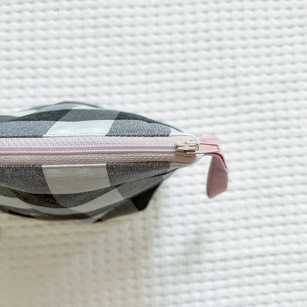 Eco Pouch - Blush Grid