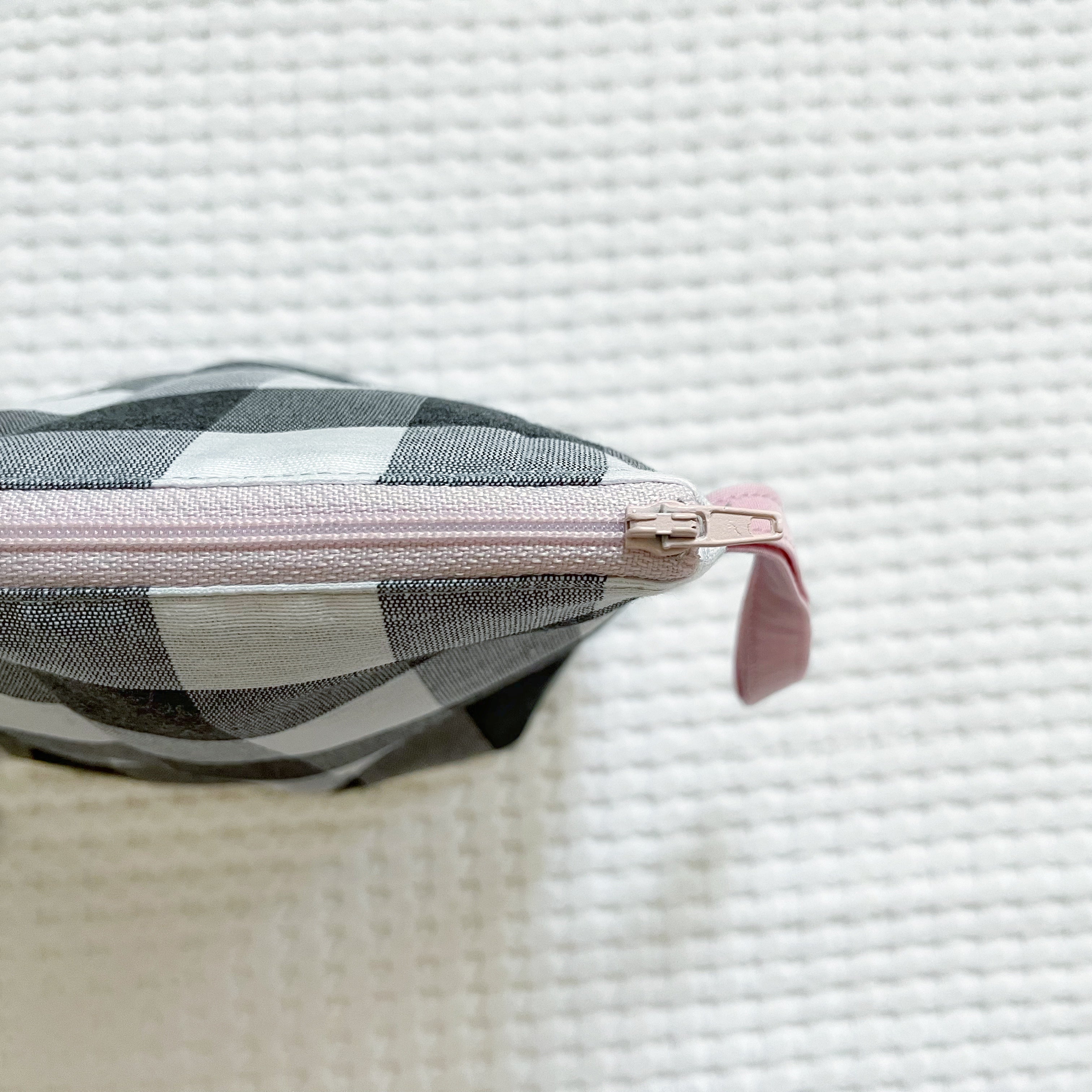 Eco Pouch - Blush Grid