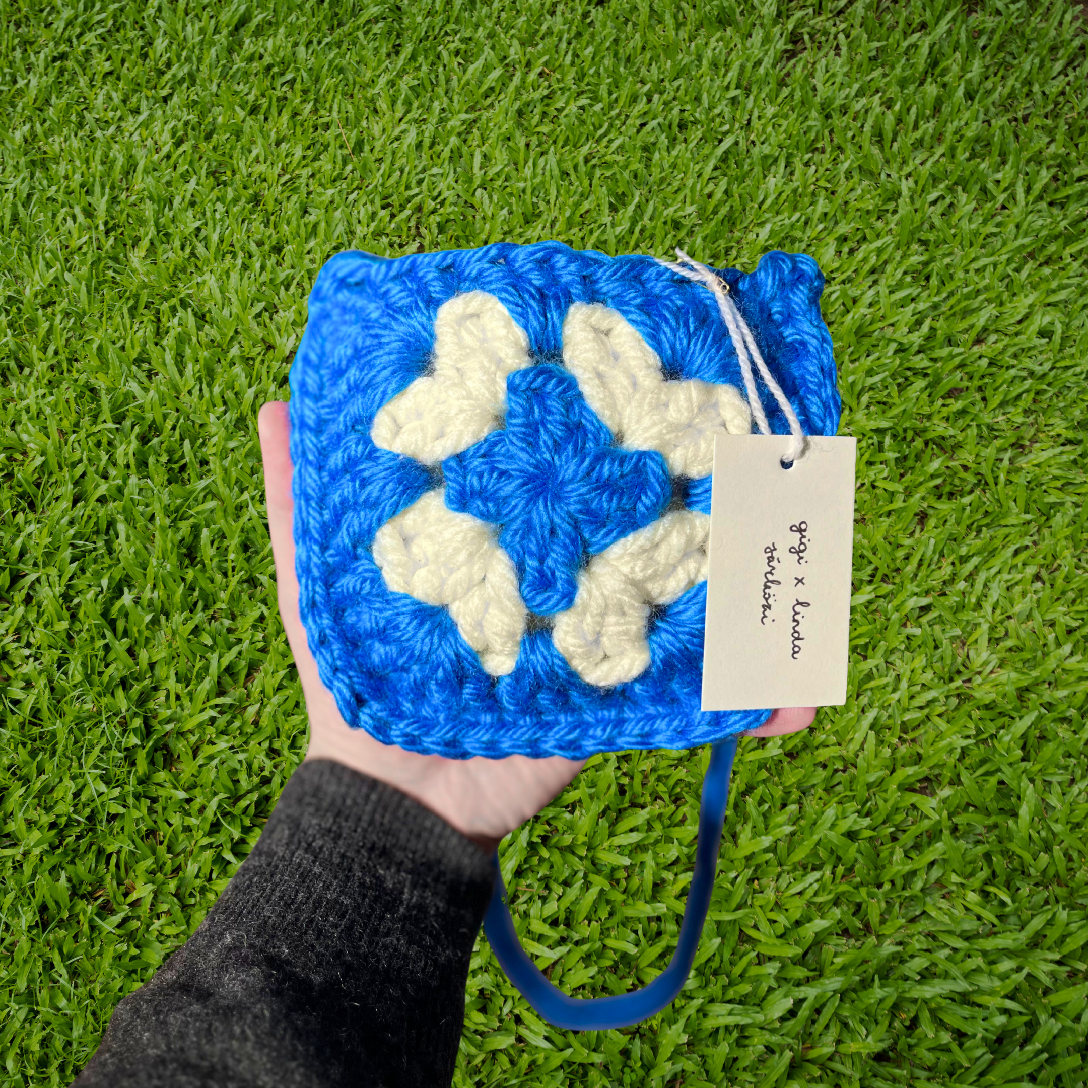 Mini Summer Bag - Blue & White