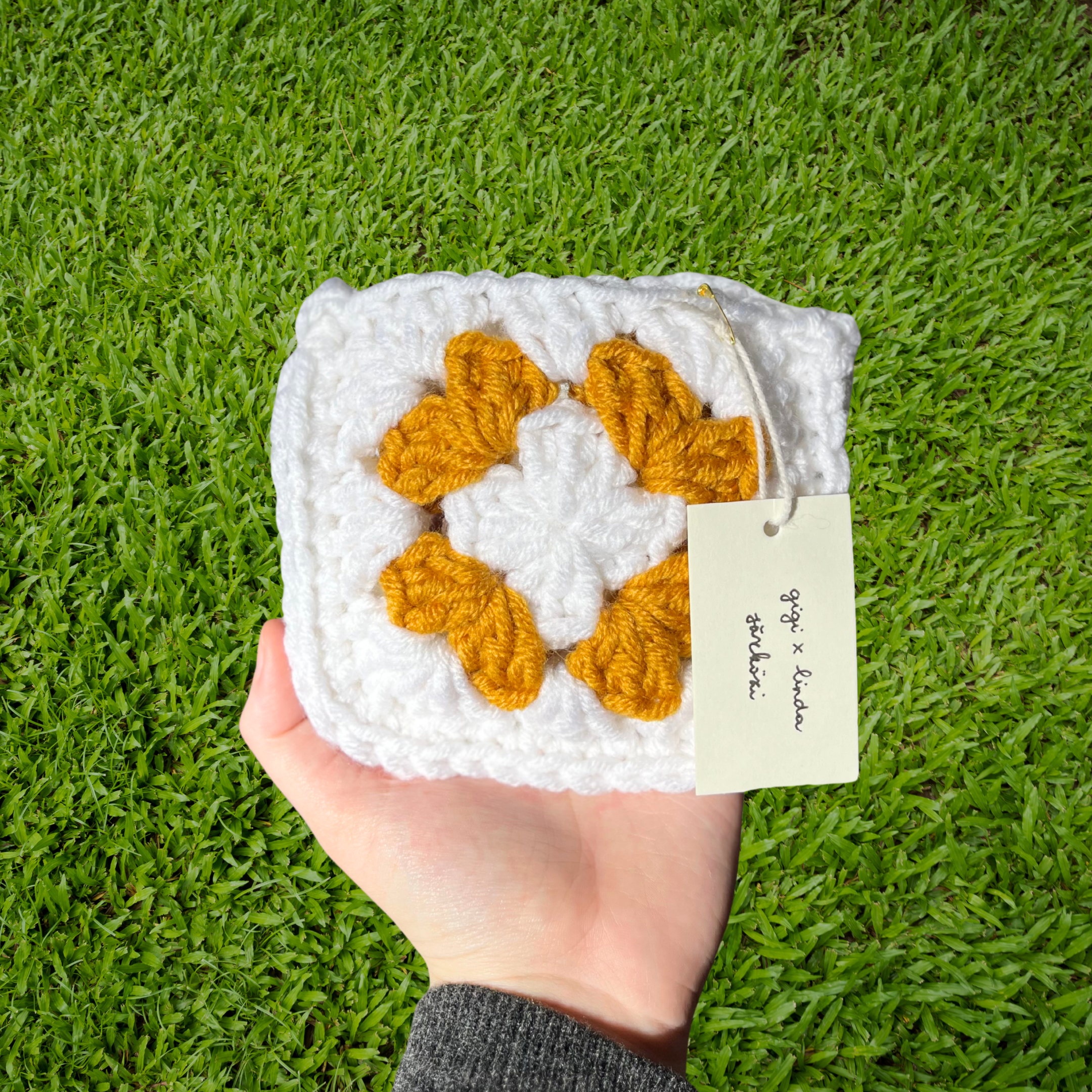 Mini Summer Bag - White & Yellow